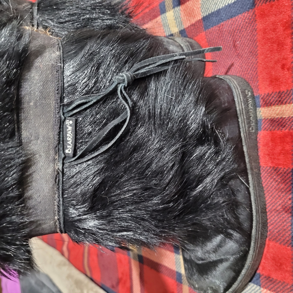 Bearpaw Black Fur Women's Boots